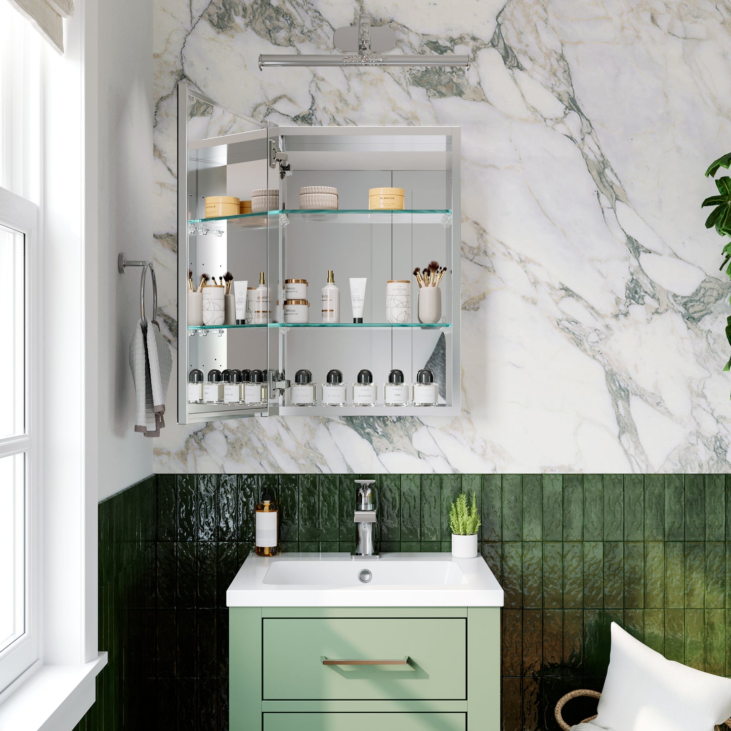 16x24 inch Bathroom Medicine Cabinet with Mirror